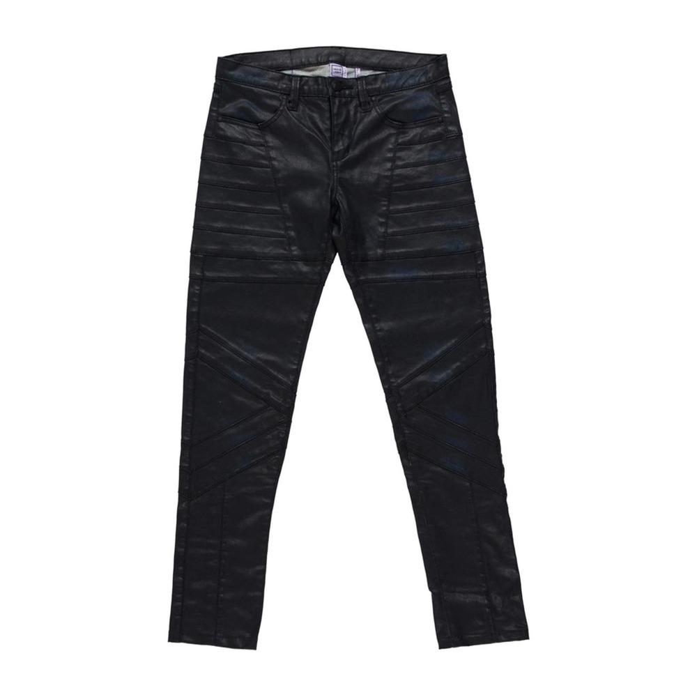 Herve Ledger Lance Wax Coated Motto Skinny Jeans Womens Size 6